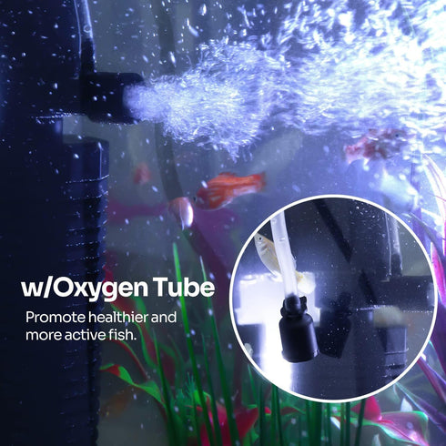 10-50 13W 212 Yaubay Aquarium Internal Filter for Gallon Tanks, Power Biochemical Sponge Fish Turtle Tank Filter