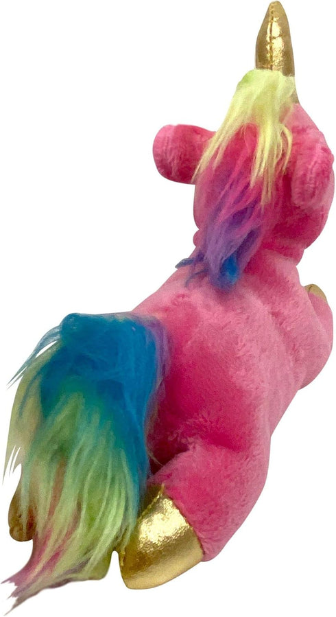 FOUFIT 85601 Unicorn Plush Toy for Dogs, 6" Pink