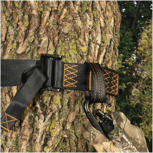 Muddy Outdoors Safety Harness, Stitched Nylon Tree Strap with Steel Buckle