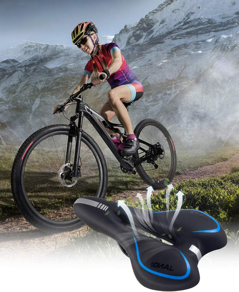 MSDADA Gel Bike Seat for Men & Women, Waterproof Bicycle Saddle Comfortable Soft Cushion