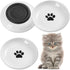 Cat Food Bowls, Pack of 3 Whisker Friendly Ceramic Bowls with Non-Slip Silicone Bottom for Indoor Cats, Kittens