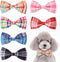 PAWCHIE Plaid Dog Bow Ties, 6 Pcs Cute Collar Attachment Accessories for Small Medium Large Dogs and Puppies