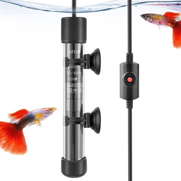 HITOP 50W 100W 300W Thickened Glass Aquarium Heater, Upgraded Fish Tank Thermostat Heater for Seawater/Fresh Water