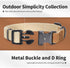 Mile High Life Dog Collars | Soft Cotton Collars with Heavy Metal Buckle | Classic Puppy Collar with Leather Tips