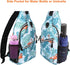 MOSISO Sling Backpack, Flamingo Travel Hiking Daypack, Rope Crossbody Shoulder Bag
