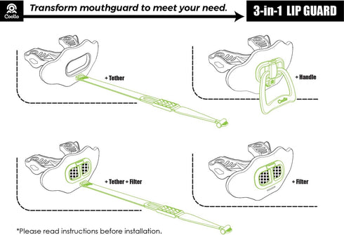 3-in-1 Football Mouth Guard Lip Guard Transformer Pacifier Football Sports Lip Protector for Adults & Youth USA Flag