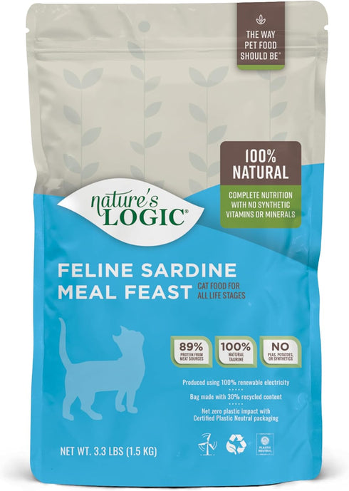 Nature's Logic Sardine Dry Cat Food, 3.3 lb (1 Pack)