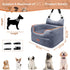 25lbs-Elevated Dog Car Seat - Memory Foam Dog Booster Seat for Small Dogs Up to Pet Car Seat with Storage Pockets