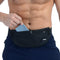 USHAKE Running Belt - Ultra Light Bounce Free Waist Pouch Bag for Men or Women - Fitness Workout Waist Pack (BLACK)