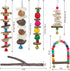 Bird Perch Bird Toys, 6 Pack Wooden Chew Toys, Cage Accessories for Parakeet, Conure, Cockatiel, Lovebird, Budgie