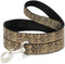 Dog Leash Dancing Bears: Tan Black, 6 Feet Long, 1.0 Inch Wide