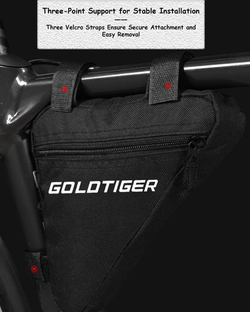 Ultra-Lightweight Triangle Bike Frame Bag, Spacious Easy-Access Saddle Pouch for Cycling Essentials, Secure & Durable