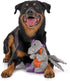 goDog Dragons Durable Plush Dog Toy - Gray, Large with Squeaker
