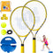 Kids Tennis Rackets 2 Pack with Rebound Balls, Size 19" & 21" for Beginners