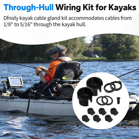 Dfnidy Kayaks Through Hull Wiring Kits, Replacement Kayak Thru Hull Wiring Plugs Compatible with Wilderness Systems