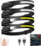 Headlamp Rechargeable 4-Pack, 6 Mode 1200 Lumens LED Headlamps with Motion Sensor for Camping, Hiking, Running