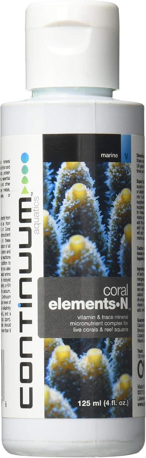 Continuum Aquatics Coral Elements N Nutrient Supplement for Live Corals & Reef Aquarium, 125-ml