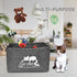 Vumdua Cat Toy Box, Cat Toy Storage Basket with Handles, Felt Pet Toy Basket Pet Supplies Storage Bin, Perfect