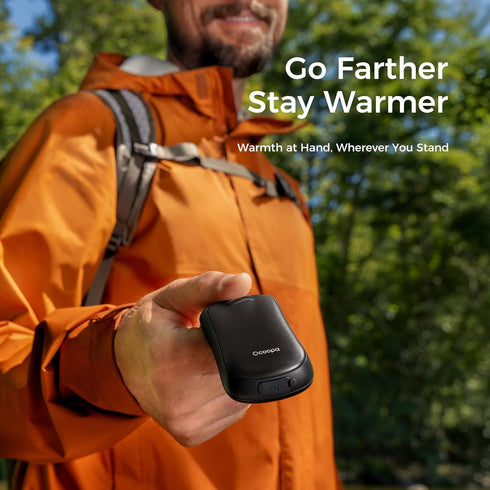 OCOOPA Rechargeable Magnetic Hand Warmers 2-Pack, Ergonomic Electric Warmer, IP45 Water Resistant, Up to 9hrs
