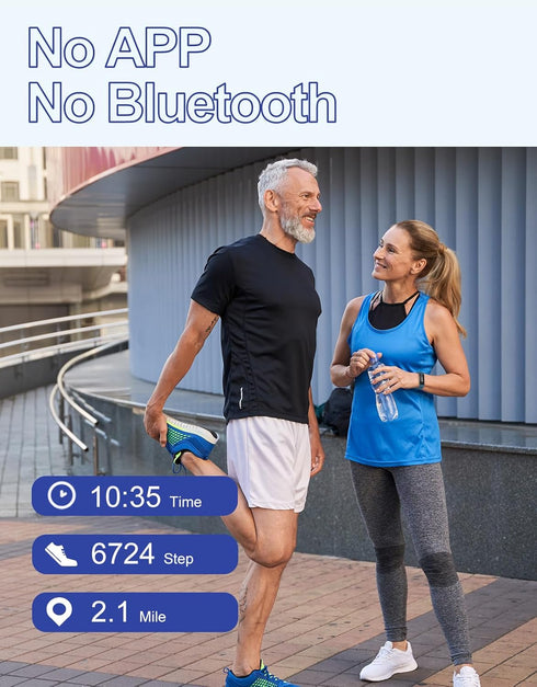 GRV Fitness Tracker Non Bluetooth Watch, Waterproof Pedometer with Steps Calories Counter, for Men Women