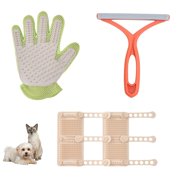 Petpals Pet Hair removal Tool, Portable Flexible Cat Massager,2 in 1 Pet