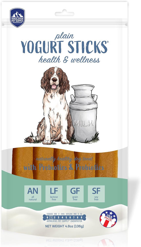 Yogurt Sticks for All Breeds, 5 pieces, Protein Rich, Lactose Free, Gluten Free, Grain Free, USA Made