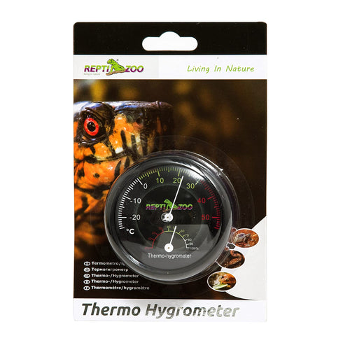 REPTI ZOO Dual Gauges Reptile Terrarium Thermometer Hygrometer for Pet Rearing Box