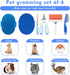 Trimmer 6 Set Chinchilla Pet Grooming Kit with Slicker Brush Bath Massage Glove Brush Pet Shedding Comb Nail Clipper