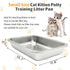 4Pack Surface(2XL:15.7 11.8 2 Fhiny Stainless Steel Kitten Litter Box, Small Size Low Entry Metal Cat Open Litter Pan