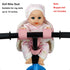Kids Bike Basket, Soft Doll Bike Seat, Girls Bicycle Basket for Toy Doll Storage, Pink Patchwork White
