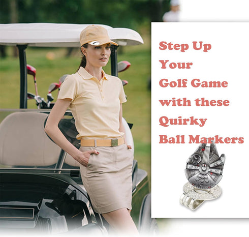 Golf Ball Marker with Magnetic Clip, Funny Golf Gifts and Accessories for Golf Lovers