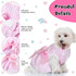 4 Pieces Summer Princess Dog Dresses for Small Medium Dogs, Tutu Skirt Apparel for Chihuahua Yorkies Pup Cat (X-Small)