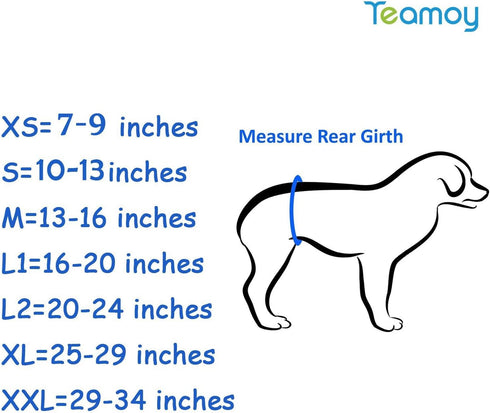 Teamoy Belly Bands for Male Dogs, Reusable Washable Puppy Dog Diaper Wraps with Removable Pads, S (Pack of 3)