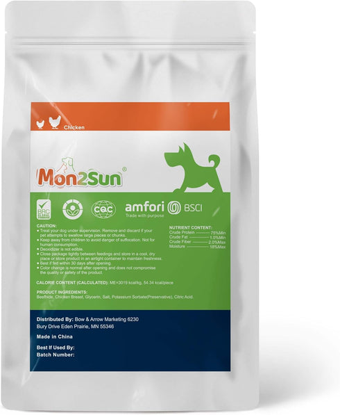 MON2SUN 2.5 Inch 10.6 oz (16 Count Pack 1) Dog Treats, Chicken Wrapped Rawhide Rolls, Teeth Cleaning Chews with High