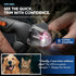 Picky zoom 2-in-1 Trimmers, Dog & Cat Nail Clippers and Grinder with Light Safety Guard to Avoid Overcutting, Sharp
