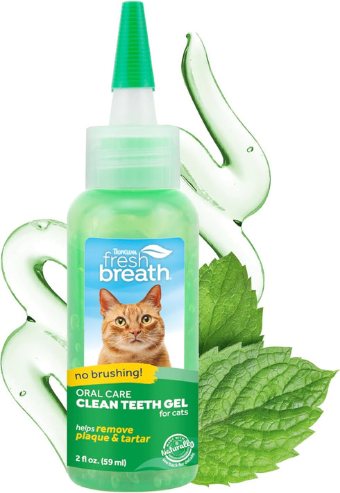 TropiClean Fresh Breath Cat Toothpaste for Teeth Cleaning, Breath Freshener, Easy to