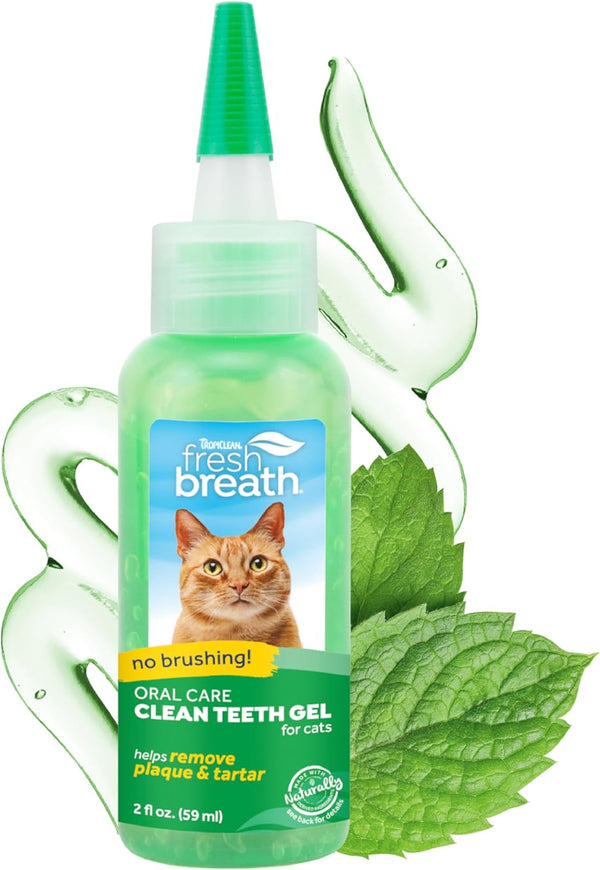 TropiClean Fresh Breath Cat Toothpaste for Teeth Cleaning, Breath Freshener, Easy to