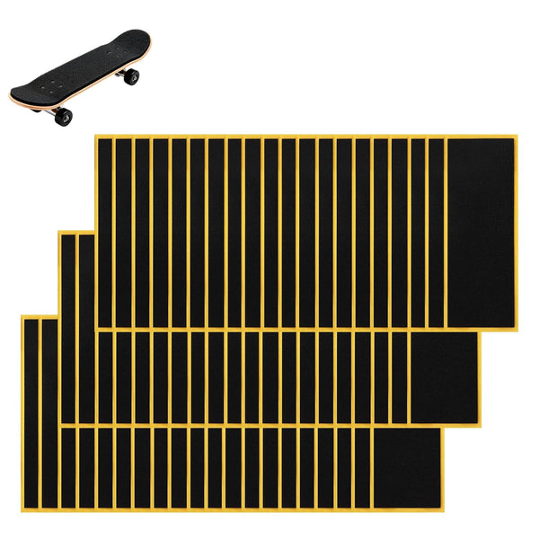 Sinbana 60pcs Fingerboard Grip Tapes, 11x3.8cm/4.33x1.5in Strong Adhesive Anti Slip Stickers PET Backing