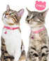 Taglory Reflective Cat Collar Breakaway with Bells, 2 Pack, Adjustable 7.5-12.5 Inch, Pink