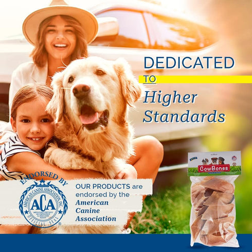 Pet Center, Inc. Cow Bones, 10 Pack, Natural Flavor Beef Hooves Dog Treat