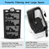 Aquarium Power Filter in-Tank Ultra Silent Small Fish Tank Filter 3W for 1 to 10 Gallon Tank, 1 Yr Warranty