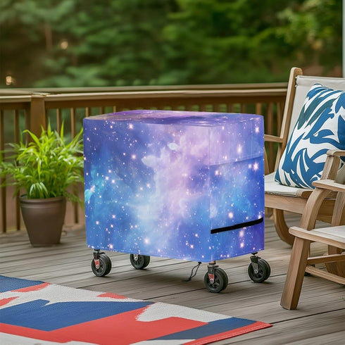 Xumfabuy 80-100 Cooler Cart Cover, Starry Sky Outdoor Bar Cart Cover Fits for Most Quart Rolling Cooler, Tool Chest