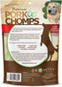 4-inch 2 Count (Pack 2) Pork Chomps Dog Chews, Crunchy Bones, Bacon Flavor