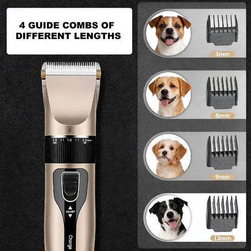 SIRUP Set 12 Set Rechargeable Dog Grooming Kit-Dog Clipper Kit, Pet Shaver Cordless Electric Quiet Hair Clipper