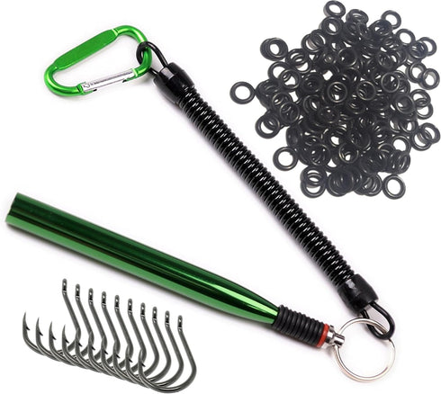 Reaction Tackle Wacky Worm Tool - Wacky O-Rings for Wacky Rigging Soft Plastic Worms or Rubber Fishing Worms for Bass