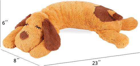 WEOK Heartbeat Puppy Toy, Comfort Cuddler Pillow, Dog Anxiety Relief Calming Aid,Heartbeat Stuffed Toy for Dogs,Puppy