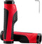 ROCKBROS Mountain Bike Grips, Double Aluminum Clamp Lock On Handlebar Grips for MTB BMX, Black Grey Red Green