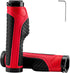 ROCKBROS Mountain Bike Grips, Double Aluminum Clamp Lock On Handlebar Grips for MTB BMX, Black Grey Red Green