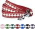 Blueberry Pet Small 3M Reflective Jacquard Dog Leash, 5 ft x 5/8", Marsala Red