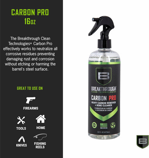 16oz Breakthrough Clean Technologies Clean Heavy Carbon Remover - Gun Barrel and Bore Cleaner - All Purpose Degreaser